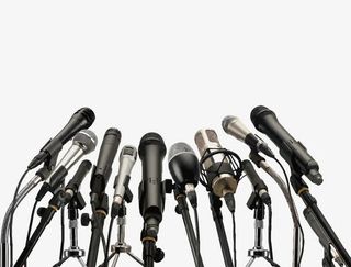 矢量精美3D立体媒体采访话筒免抠