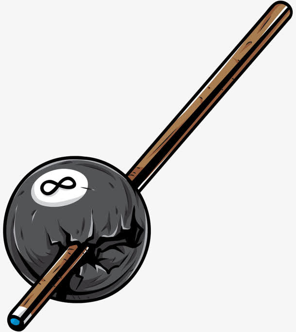 手绘桌球免抠