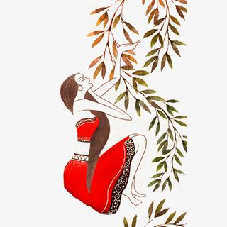 美女民族画免抠