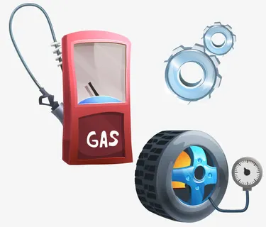 汽车*加油站免抠