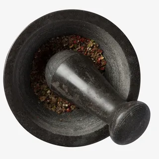 研钵和研杵微距特写免抠