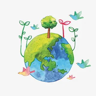 手绘地球元素免抠