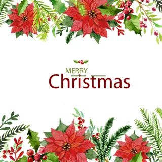 圣诞节水彩卡片背景高清