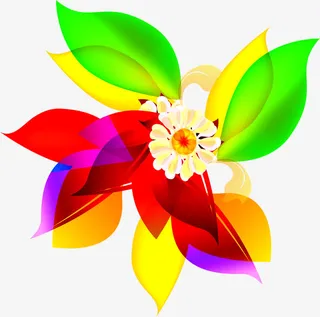 三维花朵招聘海报免抠