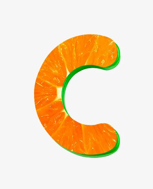 橙子字母c免抠