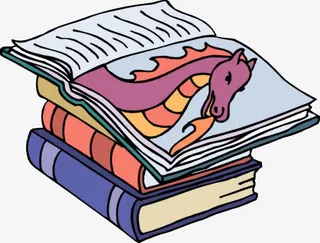 手绘儿童书本免抠