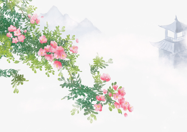 月季手绘花朵春天元素图免抠手绘/卡通手绘元素