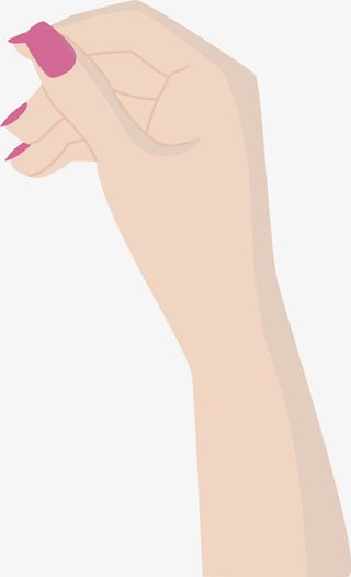 女人右手矢量图免抠