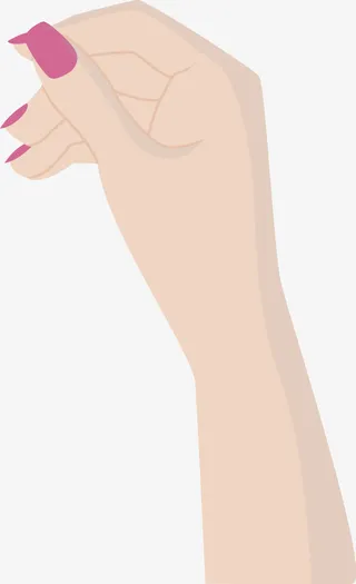 女人右手矢量图免抠