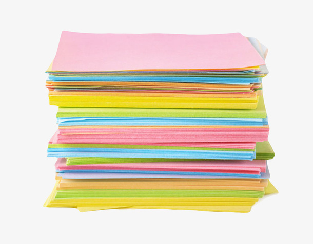 一堆凌乱的便笺纸实物免抠