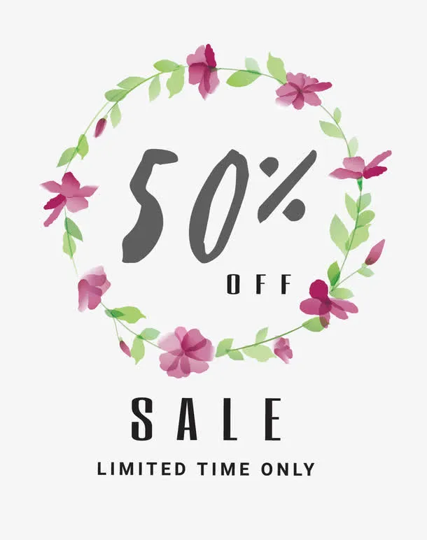 促销花环边框免抠