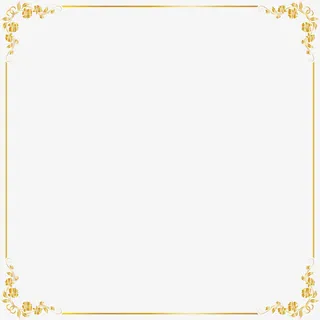 金色线条边框免抠
