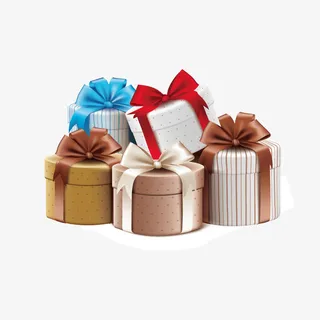 手绘卡通装饰礼盒广告设计免抠