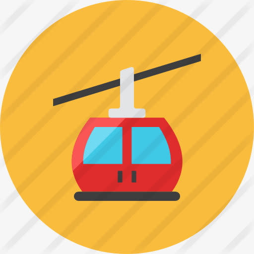 电缆车舱图标免抠