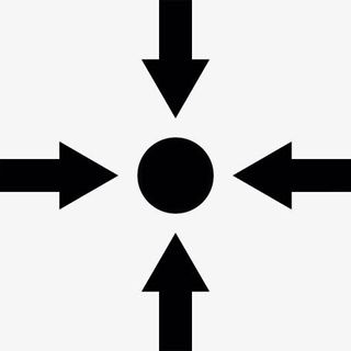 四个箭头指向圆的中心图标免抠