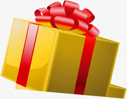 端午节黄色礼物盒子免抠