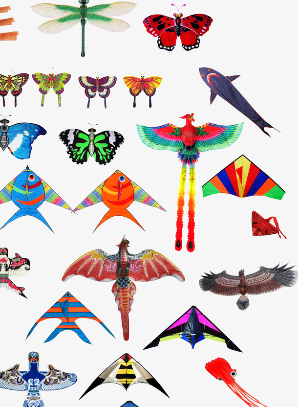 各式各样风筝春天踏青免抠