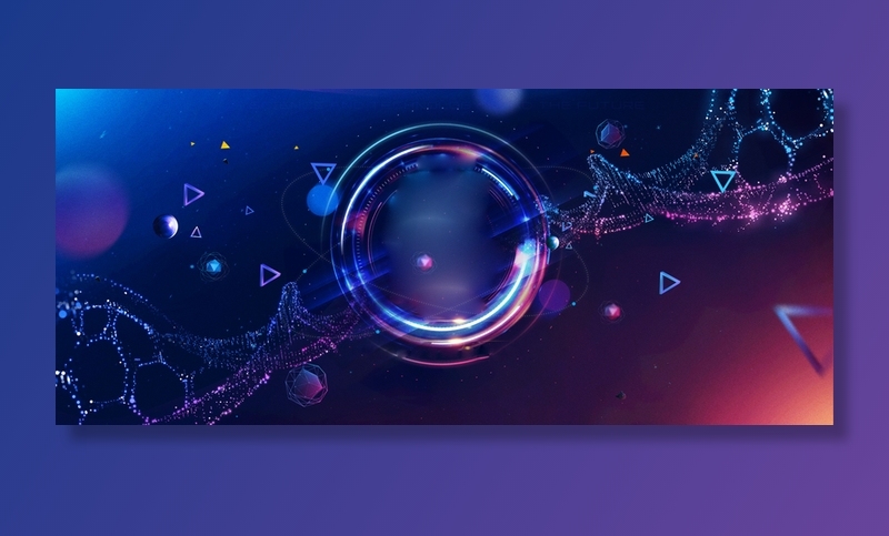 科技线条粒子效果圆球科技感背景高清