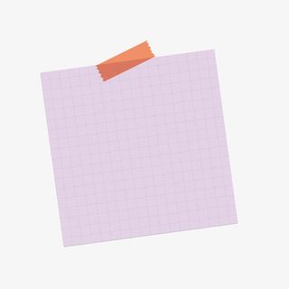 矢量紫色格子便签胶带免抠