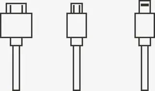 三种规格卡通数据线免抠