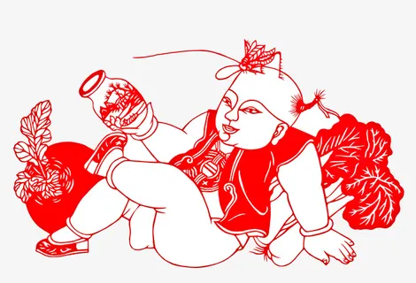 拿瓶子的小孩免抠