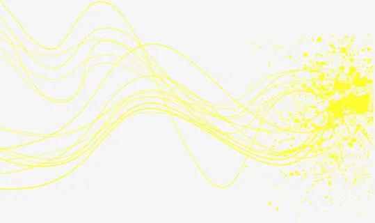 黄色飘荡线条光效海报背景