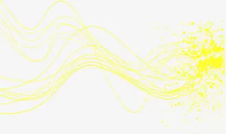 黄色飘荡线条光效海报背景