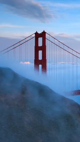 蓝色纹理桥梁风景手机端H5背景高清