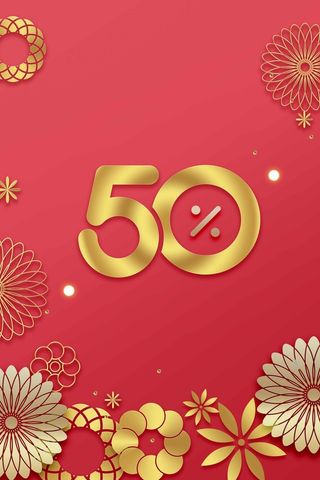 新年春节红色3D立体新式简约背景高清