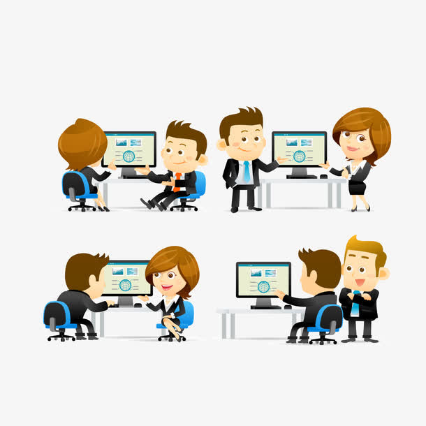 电脑科技人物免抠