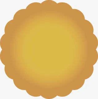 金色月饼形状图片免抠