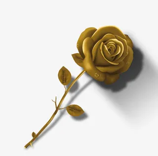 鎏金玫瑰免抠