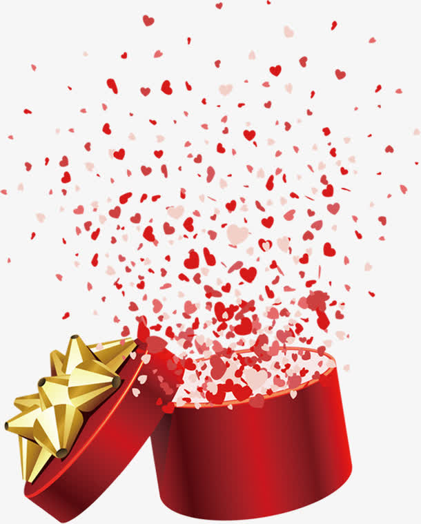 中秋节礼盒里的粉白色花瓣免抠