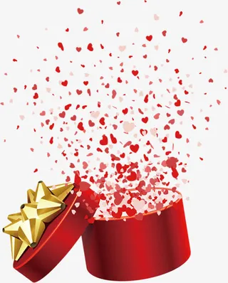 中秋节礼盒里的粉白色花瓣免抠