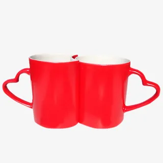 红色情侣马克杯DIY免抠