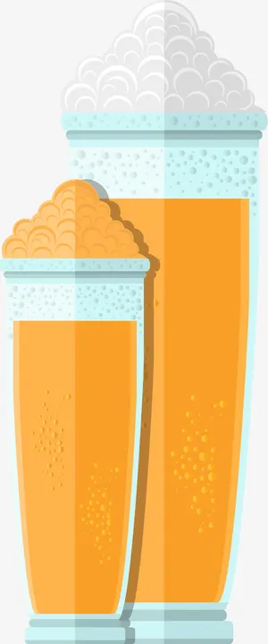 两杯汽水饮料免抠