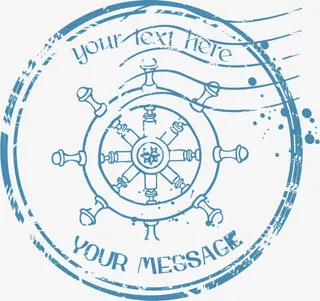 航海类邮戳图标矢量图免抠