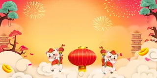 2019欢度春节喜庆猪年PSD分层高清另类其他背景