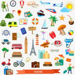 50款旅游元素图标矢量素材下载,免抠
