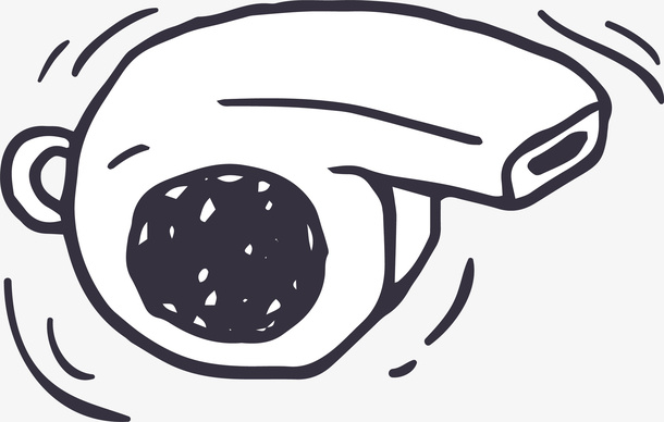 矢量手绘口哨元素免抠