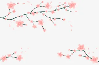 矢量日式樱花免抠