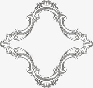 欧式复古花纹边框装饰元素免抠