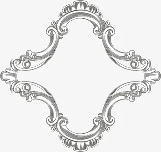 欧式复古花纹边框装饰元素免抠
