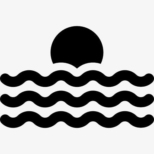日落水上图标免抠