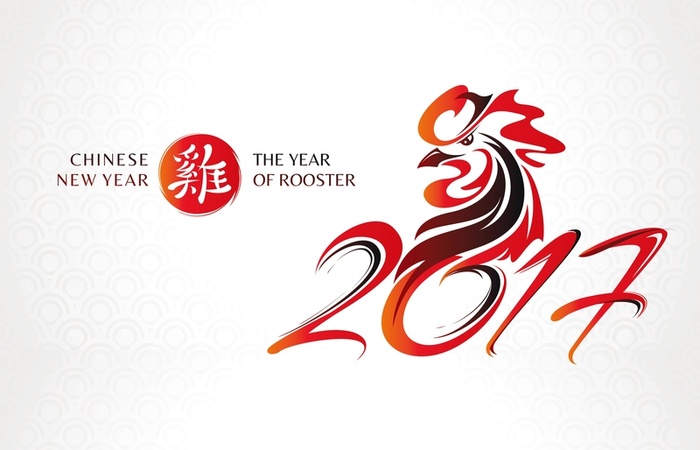 矢量中国风大公鸡2017年背景素材高清