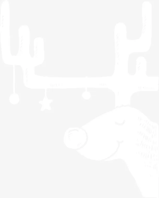 抽象大头白鹿免抠