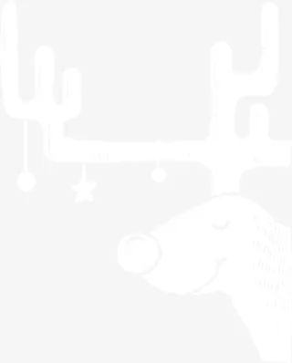 抽象大头白鹿免抠