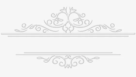 对称花纹花边水晶花边免抠