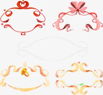 水彩结婚请帖封面免抠