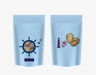 蓝色坚果包装袋子免抠